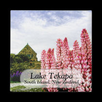 Pink Lupins @ Lake Tekapo New Zealand Magnet