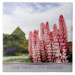 Pink Lupins @ Lake Tekapo New Zealand Ceramic Tiles