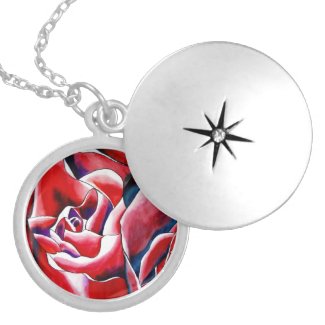 Pink macro roses Valentine necklace