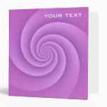 Pink Magenta Five Arms Spiral in brushed metal 3 Ring Binder