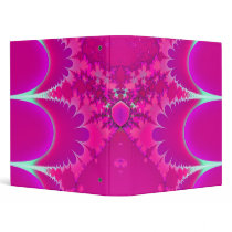 Pink Magma Fractal Art Binder