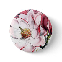 Pink Magnolia Flowers buttons