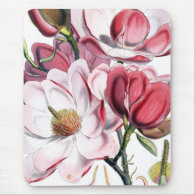 Pink Magnolia Flowers zazzle_mousepad