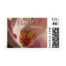 Pink Magnolia • March Wedding Stamp by SabineStGreetings Pink Magnolia • March Wedding Stamp