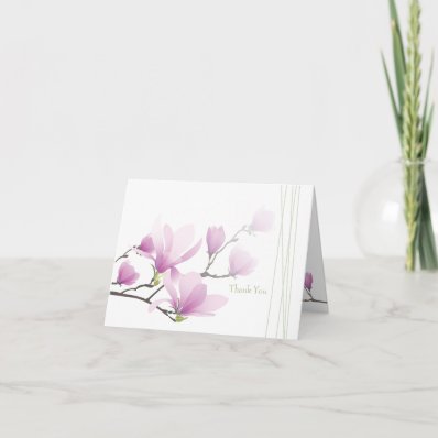Pink Magnolie Note Card