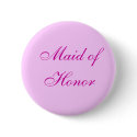 Pink Maid of Honor Button