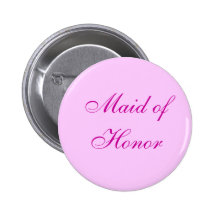 Pink Maid of Honor Button