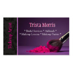 Pink Makeup Artist Brush Powder Business Card