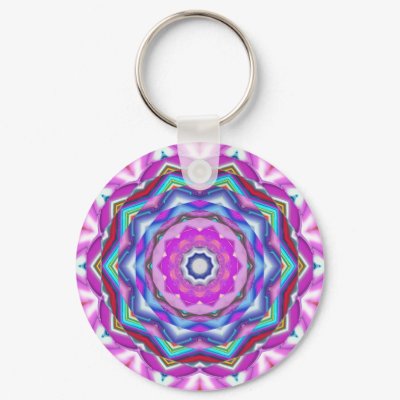 Pink Mandala Keychain by dndartstudio