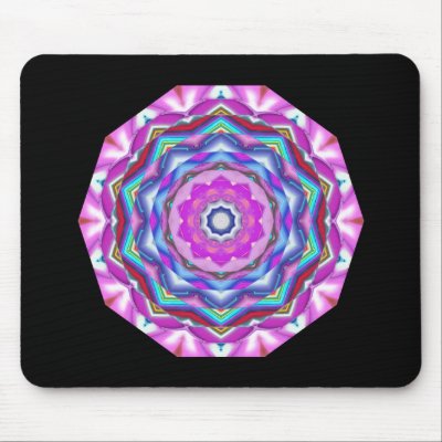 Pink Mandala Mousepad by dndartstudio