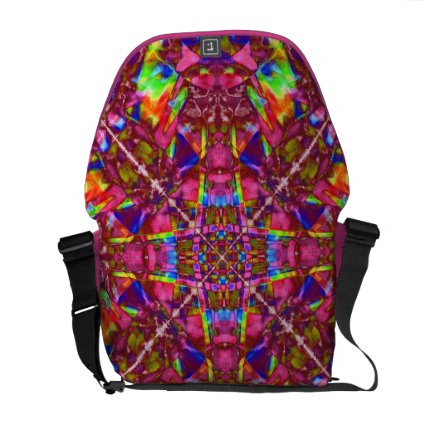 Pink Mandala Pattern Messenger Bag