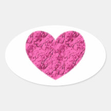 Pink Marble Heart Sticker