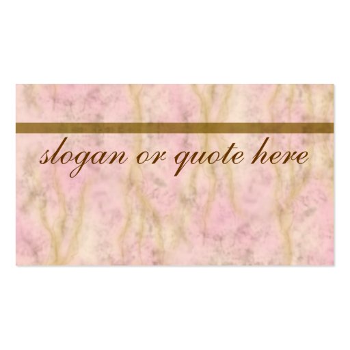 Pink Marble Inlay Business Card Template (back side)