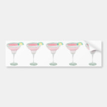 Pink Margarita Bumper Stickers