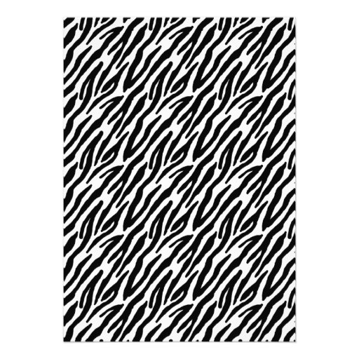 Pink Martini and Zebra Pattern Custom Invitation