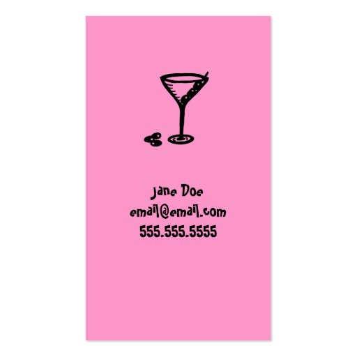 Pink Martini Calling Card Business Card