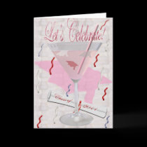 Pink Martini Grad Invitation cards