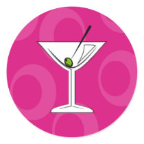Autocollants roses de Martini autocollants