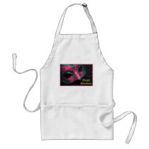 Pink Masquerade Mask Halloween Kitchen Apron