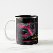 Pink Masquerade Mask Renaissance Halloween Mug