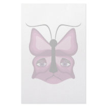Pink Meow Mask Personalized Stationery