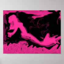 Pink Mermaid Poster