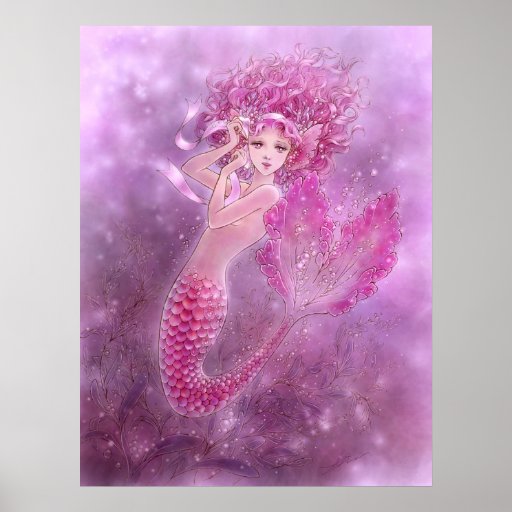 Pink Mermaid Print | Zazzle