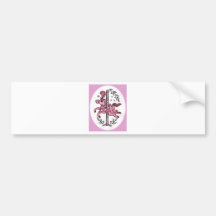 Pink merry-go-round horsie bumper stickers