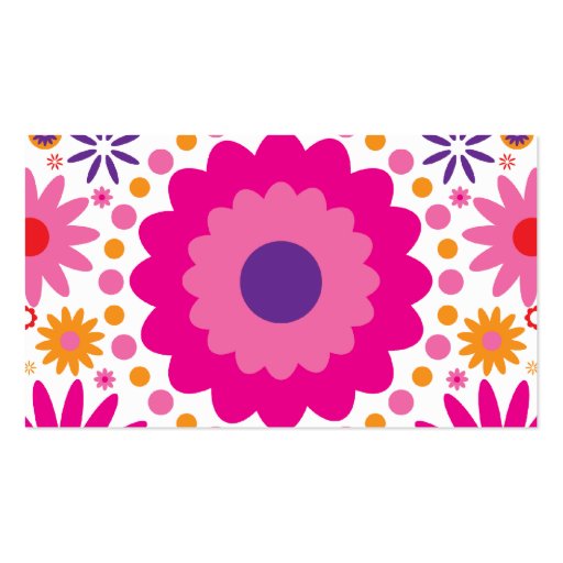 Pink Mexican Sugar Skull Business Card Templates (back side)