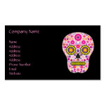 Pink Mexican Sugar Skull business cards