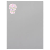Pink Mexican Sugar Skull Letterhead Template