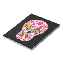 Pink Mexican Sugar Skull Memo Pad