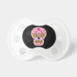 Pink Mexican Sugar Skull Pacifier