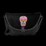 Pink Mexican Sugar Skull Messenger Bag