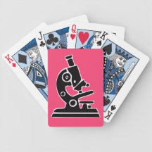 Pink Microscope Bicycle Poker Deck