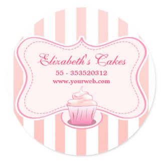 pink milky cupcake stickers