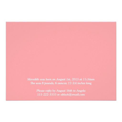Pink Mint Green Floral Sip N See Baby Shower Card