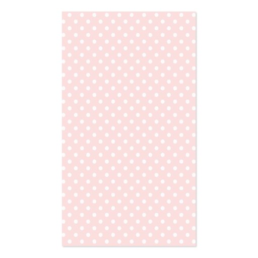 Pink Mint | Polka Dots Moroccan | Monogrammed Business Card Template (back side)