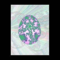 Pink Mint & Purple Painted Egg postcards