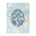 Pink Mint & Purple Painted Egg postcards