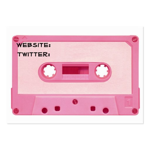 Pink Mix Tape Business Card (back side)