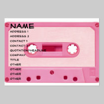 Pink Mix Tape business cards