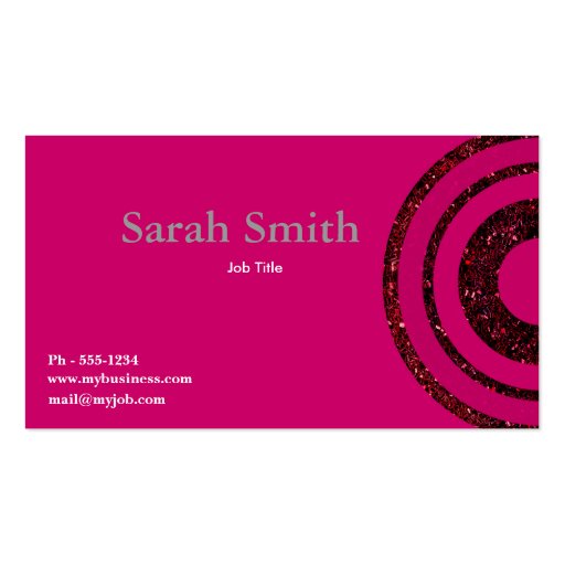 Pink Mod Circle  business card
