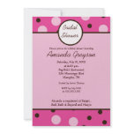 Pink Mod Dot 5x7 Bridal Shower Invitation