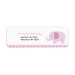 Pink Mod Elephant PRINTABLE ADDRESS LABELS