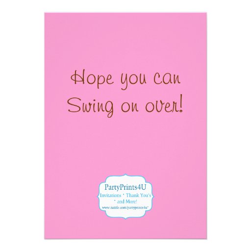 Pink Mod Monkey Girls Birthday Party Invite