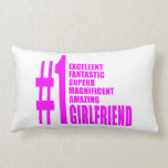 Pink Modern Girlfriends : Number One Girlfriend Pillow