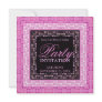 Pink Modern Lights Disco Dance Party Invitations