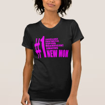 Pink Modern New Moms  Number One New Mom T Shirts