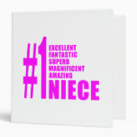 Pink Modern Nieces : Number One Niece 3 Ring Binders